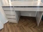 Nieuwstaat Beige Kaptafel met Spiegel, 100 tot 150 cm, Nieuw, Hout, 50 tot 100 cm