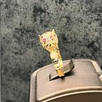 14 karaat gouden ring panter model, 20 of groter, Heer, Ophalen of Verzenden, Zo goed als nieuw