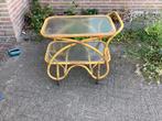 vintage rotan trolley serveerwagen Rohé Noordwolde izgst, Ophalen, Gebruikt, 55 tot 75 cm, 60 cm of meer