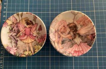 Wandbordjes met flower fairies - 10 cm beschikbaar voor biedingen