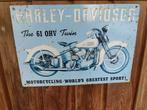 Metalen wandbord Harley, Ophalen of Verzenden, Gebruikt