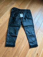 Zwarte coated broek met striksluiting, Kleding | Dames, Ophalen of Verzenden, Nieuw, Zwart, Broek of Spijkerbroek