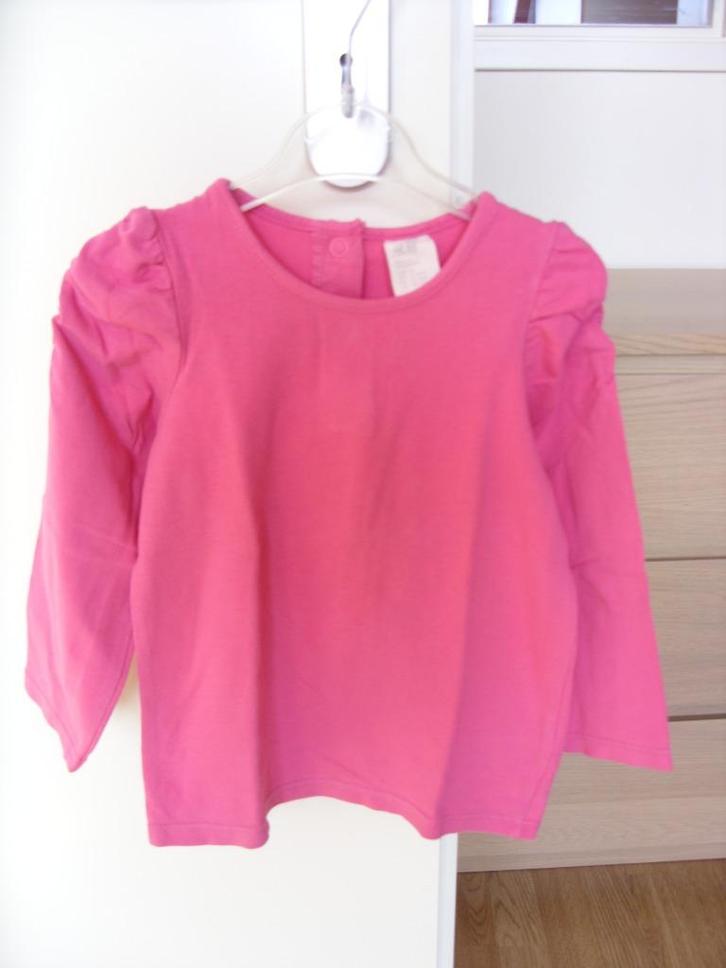 maat 86  Roze shirt, Kinderen en Baby's, Babykleding | Maat 86, Gebruikt, Meisje, Shirtje of Longsleeve, Ophalen of Verzenden
