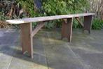Prachtige Franse eikenhouten bank BLOSSOM BROCANTE, Ophalen