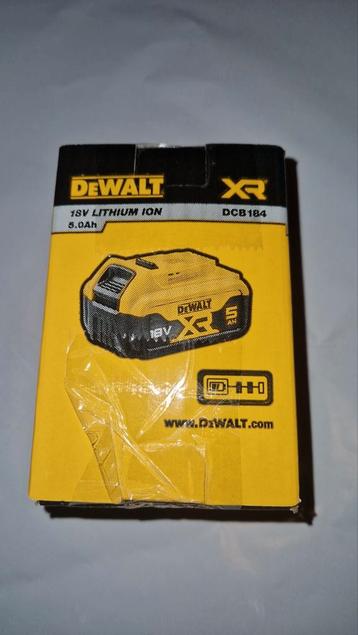 Nieuwe DeWalt 18V 5.0Ah XR Accu DCB184 beschikbaar voor biedingen