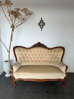 Biedermeier bank, beige velour, Antiek en Kunst, Antiek | Meubels | Stoelen en Banken, Ophalen