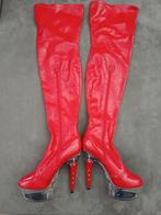 Laklaarzen stilleto plateau high heels kinky, Verzenden, Zo goed als nieuw, Zwart