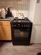 Fitelli Gasfornuis Zwart 60cm - Perfect voor elke keuken!, Ophalen, Gebruikt, 4 kookzones, Energieklasse A of zuiniger