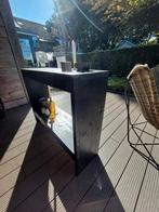 Zwart steigerhouten sidetable 115 br x 32.5 diep x 90 hoog, Huis en Inrichting, Tafels | Sidetables, Ophalen, Gebruikt, 100 tot 150 cm