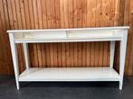 IKEA Liathorp Sidetable - Wit MDF, Glas, Ophalen, Gebruikt, 100 tot 150 cm, Glas