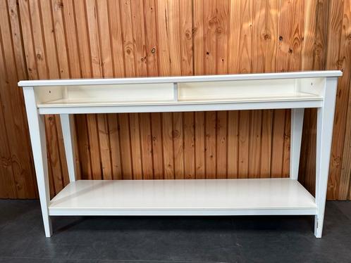 IKEA Liathorp Sidetable - Wit MDF, Glas, Huis en Inrichting, Tafels | Sidetables, Gebruikt, 25 tot 50 cm, 100 tot 150 cm, Rechthoekig