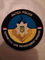 Patch nationale politie Oekraïne support, Verzamelen, Ophalen of Verzenden, Landmacht, Nederland, Embleem of Badge