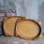 1x Ovaal gevlochten dienblad met olifanten *Etage3*, Gebruikt, ,, Ophalen of Verzenden, ,