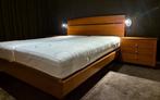 Compleet ledikant met nachtkastjes 160 x 200, Huis en Inrichting, Slaapkamer | Bedden, 160 cm, Modern, Bruin, Zo goed als nieuw