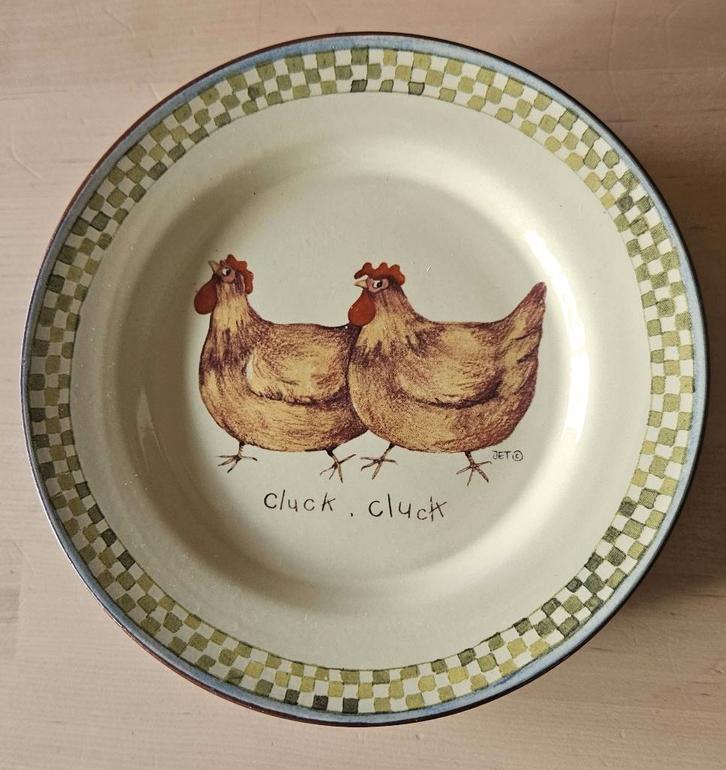 Jet* by ter Steege, kippenservies onderdelen "Cluck Cluck", Huis en Inrichting, Keuken | Servies, Zo goed als nieuw, Bord(en)