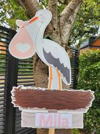Ooievaar of ander leuk geboortebord huren, Ophalen, Nieuw, Geboortebord
