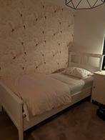Bed ikea hemnes, Ophalen, 90 cm, Eenpersoons, Wit