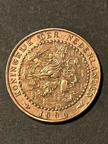 1 cent Wilhelmina uit 1904 beschikbaar voor biedingen