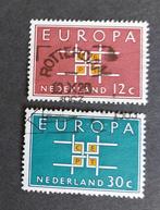 nvph 800 - 801 gestempeld Europa-Cept 1963, Postzegels en Munten, Postzegels | Nederland, Verzenden, Na 1940, Gestempeld