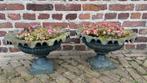 2 Zware Gietijzeren ronde Franse Versaille tuin vaas pot, Tuin en Terras, Ophalen, Zo goed als nieuw