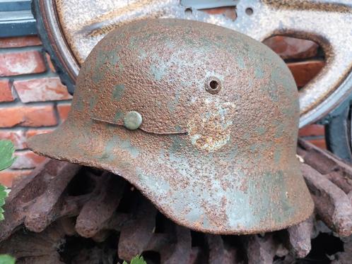 Duitse bodemvondst helm sd decal, ijzerdraad., Verzamelen, Militaria | Tweede Wereldoorlog, Landmacht, Helm of Baret, Duitsland