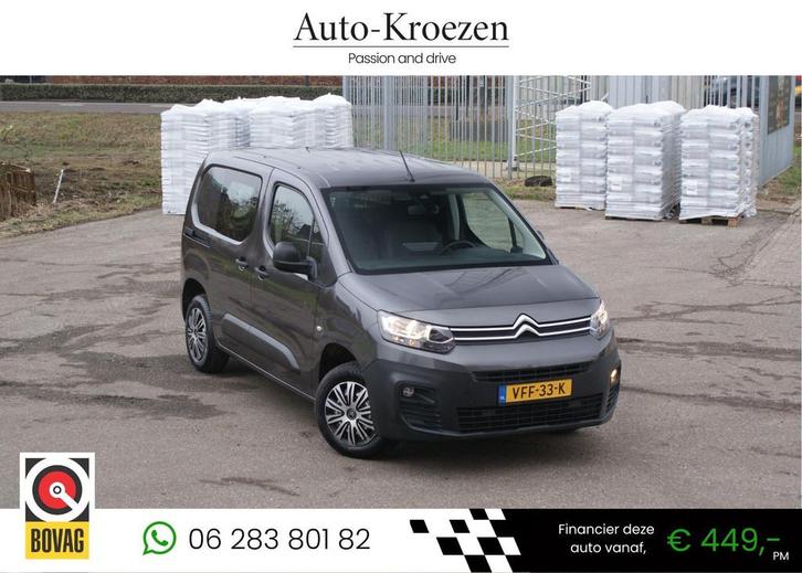 Citroen Berlingo 1.5 BlueHDI Club | Camera | Schuifdeur | 3, Auto's, Bestelauto's, Bedrijf, Te koop, ABS, Achteruitrijcamera, Airconditioning
