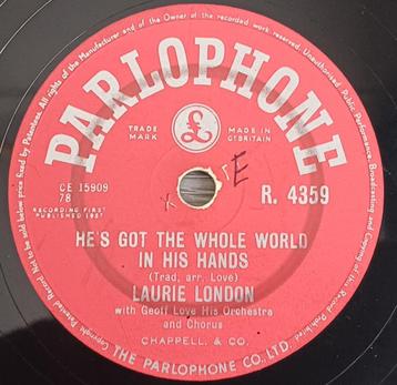 Laurie London–He’s Got The Whole World /Cradle Rock-78 RPM beschikbaar voor biedingen