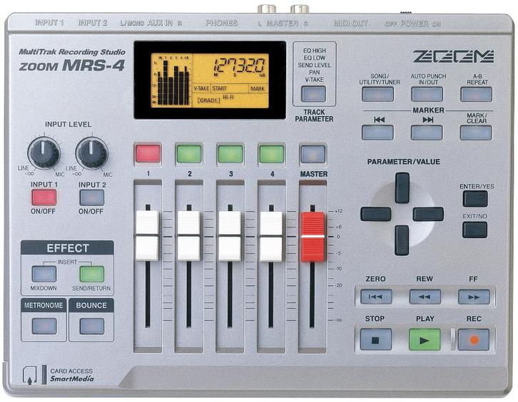 ZOOM MRS-4 Multitrack Recorder, Audio, Tv en Foto, Professionele Audio-, Tv- en Video-apparatuur, Audio, Ophalen of Verzenden