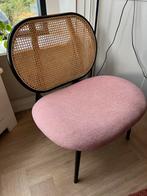 Zuiver loungestoel spike, rotan rugleuning, roze zitting., Ophalen, Zo goed als nieuw, 75 tot 100 cm, 50 tot 75 cm