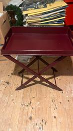 Bordeauxrode buttlertray met los blad, Ophalen, Gebruikt, 50 tot 100 cm, Eikenhout