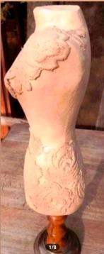 Antieke Paspop Papier Maché met Messing Details, Ophalen of Verzenden