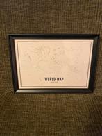 Wijck poster World Map inclusief zwarte IKEA lijst, Ophalen, Zo goed als nieuw, Kunststof, Minder dan 50 cm