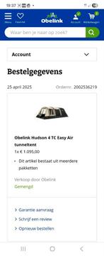4 persoons opblaasbare tent, Caravans en Kamperen, Tenten, Ophalen, Zo goed als nieuw