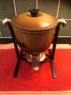 t.k.Le Creuset fondueset gietijzer Enzo Mari INDUCTIE, Huis en Inrichting, Keuken | Potten en Pannen, Ophalen, Gietijzer, Koekenpan of Braadpan