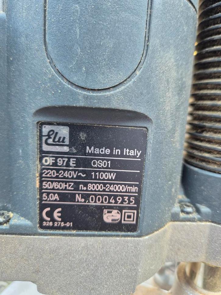 Elu OF 97 E Bovenfrees met accessoires, Doe-het-zelf en Verbouw, Gereedschap | Freesmachines, Gebruikt, Elektrisch, Bovenfrees