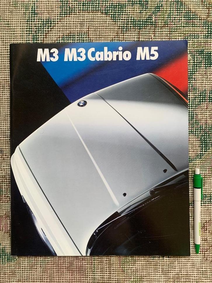 Groot formaat brochure BMW M3 M3 cabrio en M5 1989 nieuw!, Boeken, Auto's | Folders en Tijdschriften, Nieuw, BMW, Ophalen of Verzenden