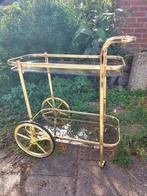 Prachtige Hollywood Regency bartafel/serveerwagen. Goudkleur, Ophalen, Zo goed als nieuw