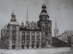 Ets stadhuis en markt Goes, CM vd Woerdt, Antiek en Kunst, Verzenden