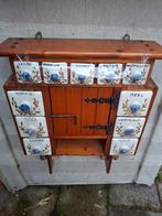 Vintage Kruidenkastje met Keramische Lades, Ophalen of Verzenden
