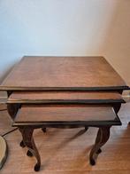 3 bijzettafeltjes, Huis en Inrichting, Tafels | Bijzettafels, Minder dan 55 cm, Gebruikt, Rechthoekig, Ophalen