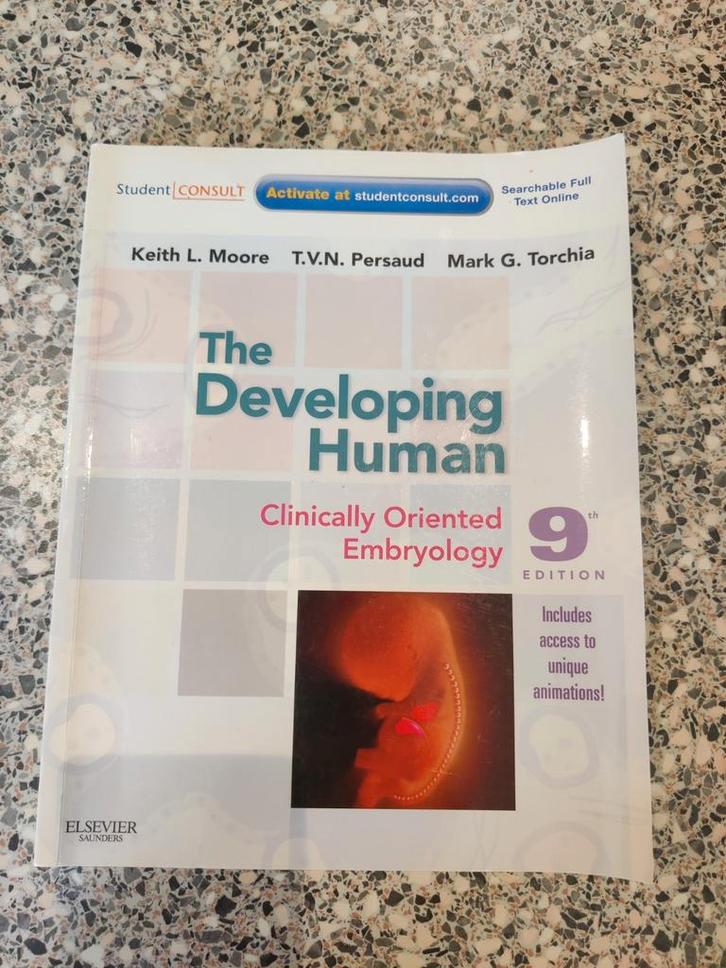 Developing Human 9e: Clinically Oriented Embryology With Stu, Boeken, Wetenschap, Zo goed als nieuw, Ophalen of Verzenden