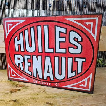 Renault emaille reclamebord  , dubbelzijdig  beschikbaar voor biedingen