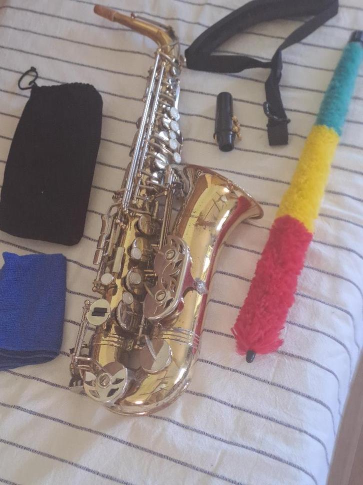 Blessing altsaxofoon gereviseerd en kompleet, Muziek en Instrumenten, Blaasinstrumenten | Saxofoons, Gebruikt, Alt, Met koffer