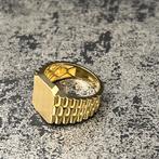 14k gouden ring rolex model met graveren, Ophalen of Verzenden, Nieuw, Goud