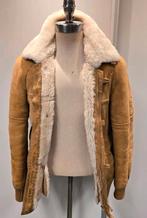 Lammy coat bomber jack - heren maat S - lamsvacht en leer, Ophalen of Verzenden, Gedragen, Maat 52/54 (L), Bruin