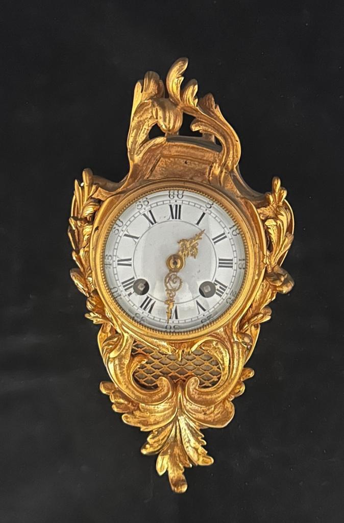 Bijzonder mooi Frans cartel klokje met slagwerk. €675,-, Antiek en Kunst, Antiek | Klokken, Ophalen of Verzenden