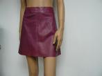 ALICE + OLIVIA mini rok leer paars maat 38, Maat 38/40 (M), ALICE + OLIVIA, Paars, Ophalen of Verzenden
