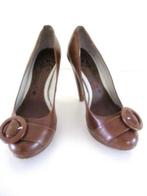 GRATIS VERZENDEN | RETRO pinup bruine pumps 38, Kleding | Dames, Schoenen, Bruin, Zo goed als nieuw, Pumps, Verzenden