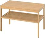 2x Ikea NORDKISA Bank Bamboe, Ophalen, Met plank(en), Nieuw, Minder dan 150 cm