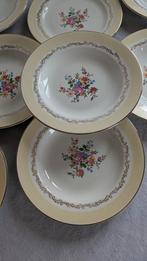 Franse Retro Vintage borden bloemen en goud, Huis en Inrichting, Keuken | Servies, Ophalen of Verzenden, Overige stijlen, Bord(en)